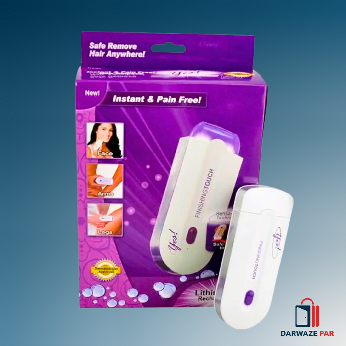 Finishing Touch Hair Remover – Painless Facial & Body Hair Removal for Smooth, Silky Skin