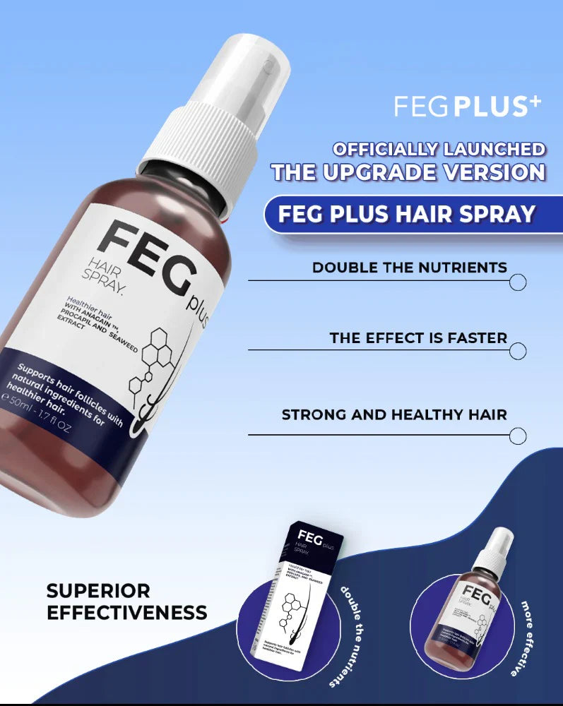 FEG Plus Hair Growth Serum – Fast Hair Regrowth, Stronger Roots & Thicker, Fuller Hair