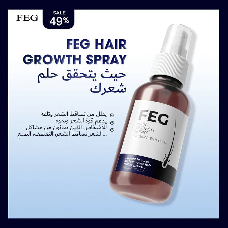 FEG Plus Hair Growth Serum – Fast Hair Regrowth, Stronger Roots & Thicker, Fuller Hair