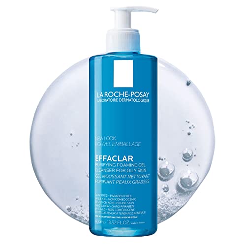 La Roche-Posay Foaming Gel Cleanser – Gentle Face Wash for Oily & Sensitive Skin, Daily Purifying Care