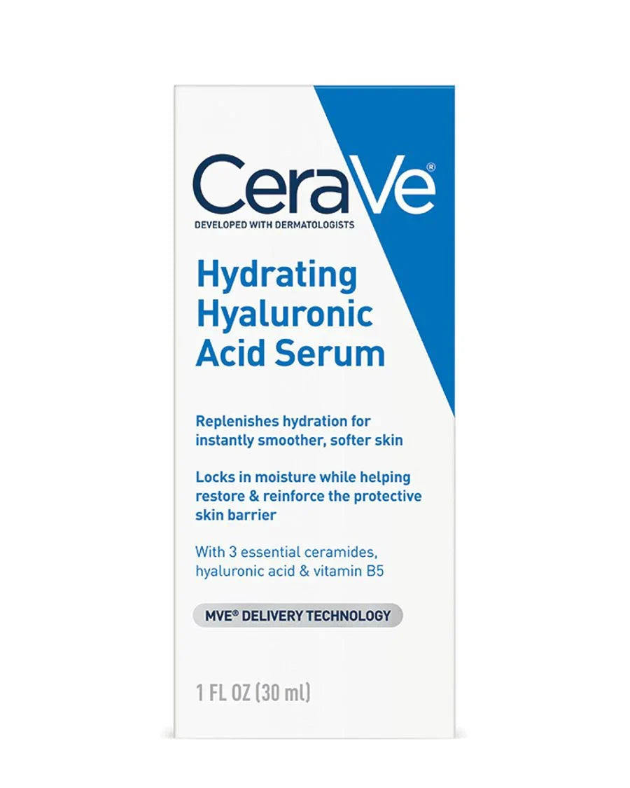CeraVe Hydrating Hyaluronic Acid Serum – Daily Face Serum for Intense Hydration & Smooth, Healthy Skin