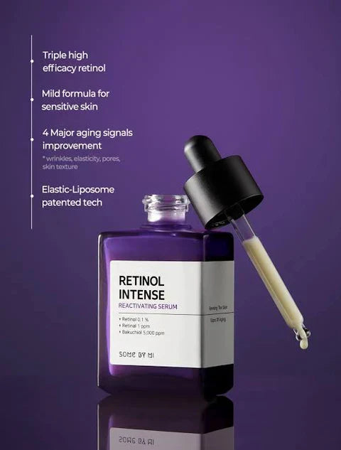 Some By Mi Retinol Intense Reactivating Serum – Anti-Aging Face Serum for Wrinkles, Fine Lines & Firm Skin