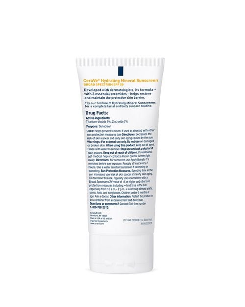 Hydrating Mineral Sunscreen SPF 50 Face Lotion – Broad Spectrum UV Protection & Moisturizing Daily Sun Care