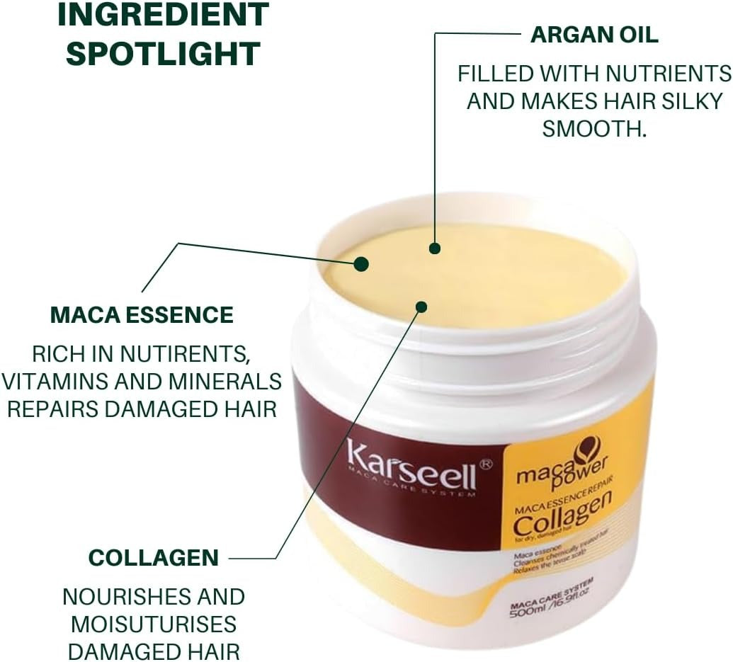 Karseell Collagen Deep Repair Conditioning Hair Mask – Intensive Hydration & Damage Repair for Dry, Frizzy, and Damaged Hair