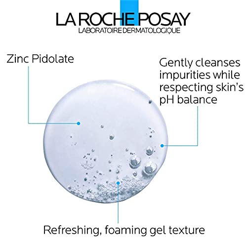 La Roche-Posay Foaming Gel Cleanser – Gentle Face Wash for Oily & Sensitive Skin, Daily Purifying Care