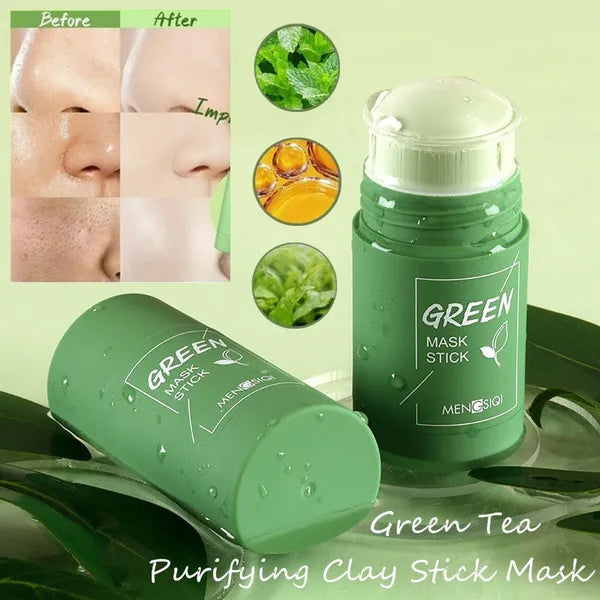 Green Tea Mask Stick – Deep Cleansing Blackhead Remover, Oil Control & Pore Minimizer for Clear Skin