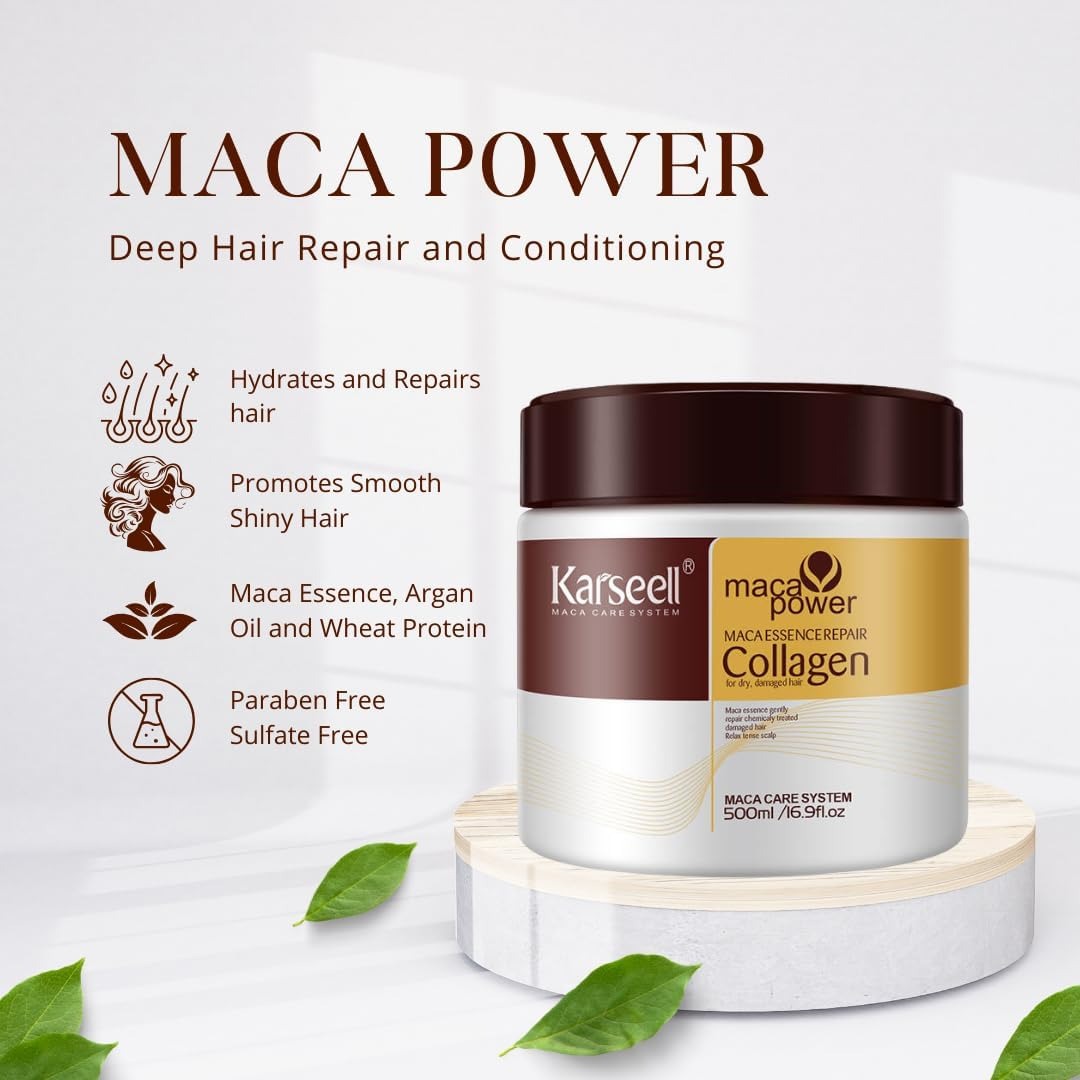 Karseell Collagen Deep Repair Conditioning Hair Mask – Intensive Hydration & Damage Repair for Dry, Frizzy, and Damaged Hair