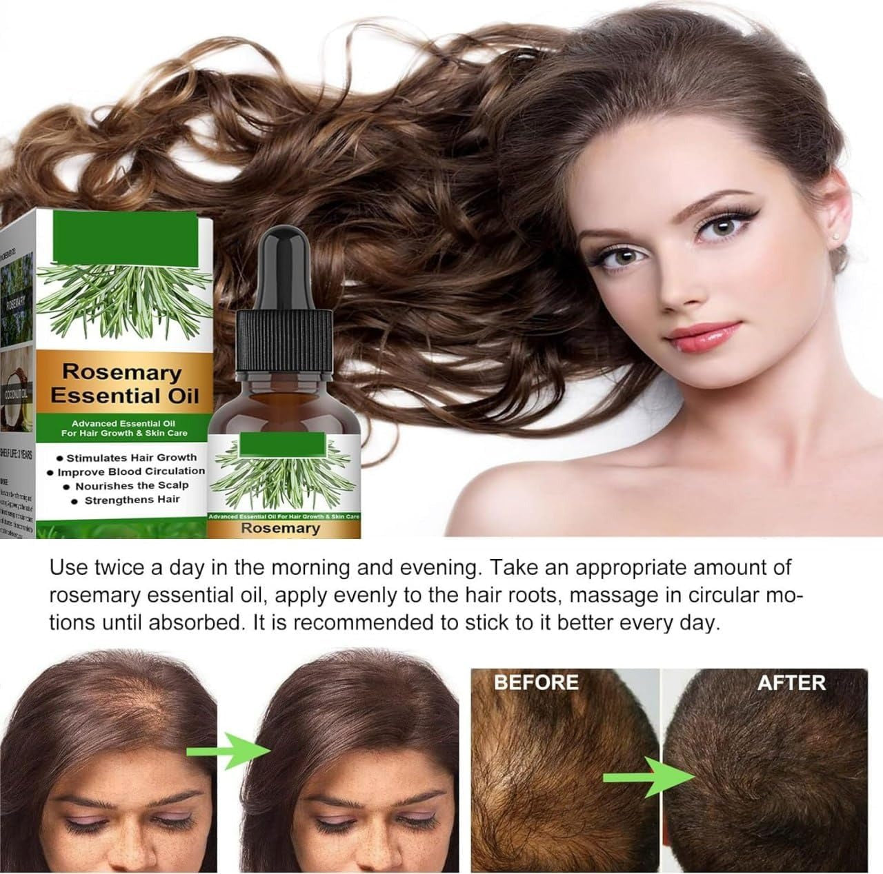 Rosemary Flourish Oil for Hair Growth 30ml – Natural Scalp Treatment for Thicker, Stronger & Healthy Hair