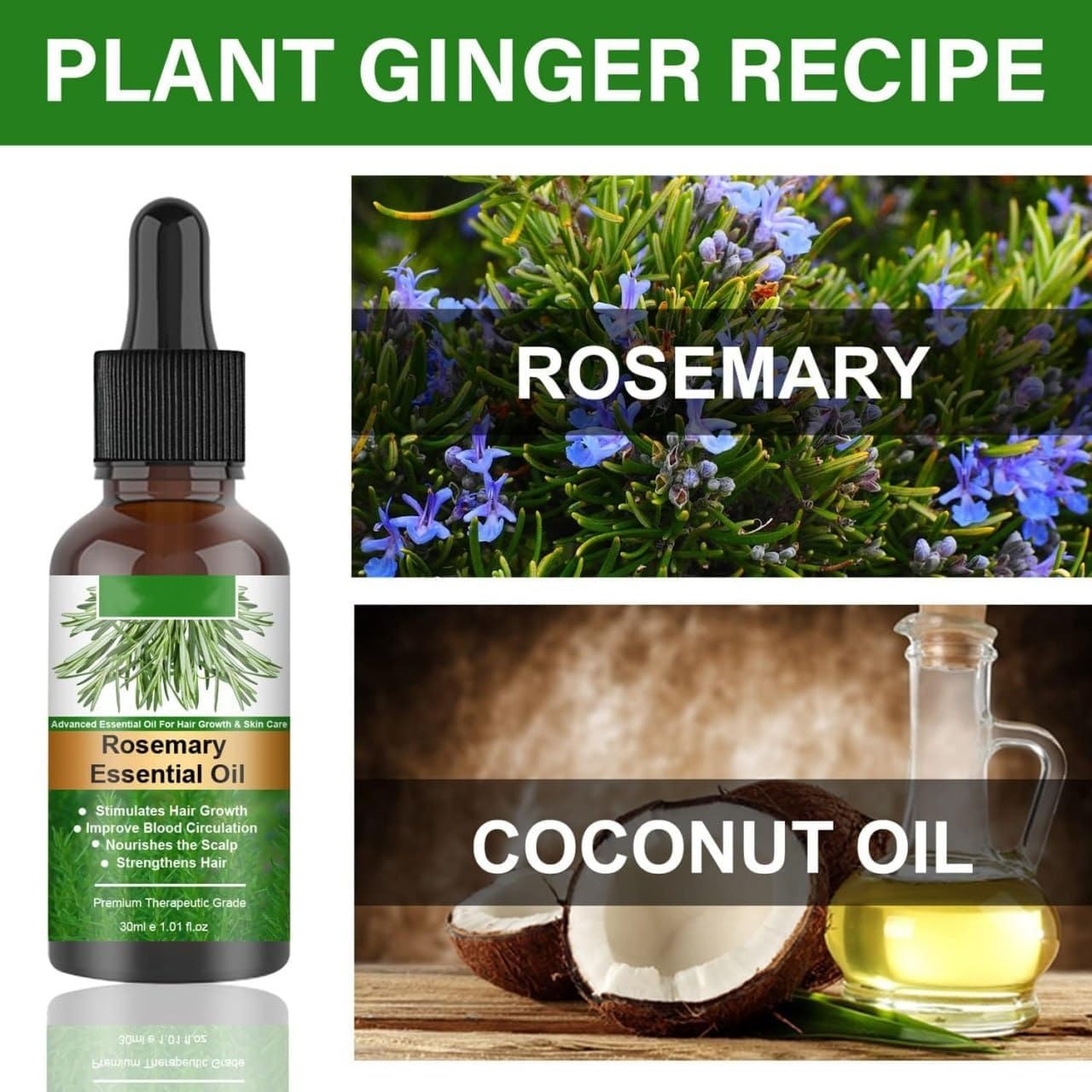 Rosemary Flourish Oil for Hair Growth 30ml – Natural Scalp Treatment for Thicker, Stronger & Healthy Hair