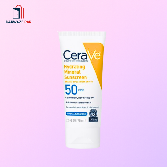 Hydrating Mineral Sunscreen SPF 50 Face Lotion – Broad Spectrum UV Protection & Moisturizing Daily Sun Care