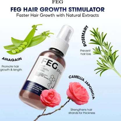 FEG Plus Hair Growth Serum – Fast Hair Regrowth, Stronger Roots & Thicker, Fuller Hair